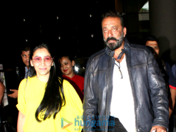 Sanjay Dutt and wife Manyata Dutt snapped at the Mumbai airport