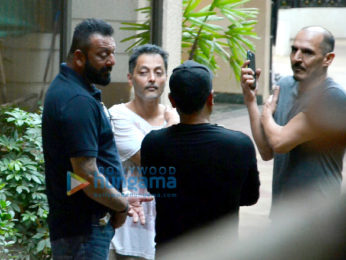 Sanjay Dutt snapped at his house in bandra with Sujoy Ghosh