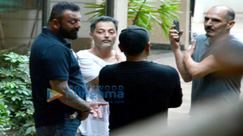 Sanjay Dutt snapped at his house in bandra with Sujoy Ghosh