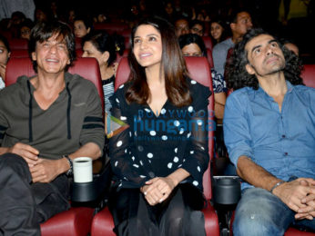 Shah Rukh Khan, Anushka Sharma and Imtiaz Ali snapped at the screening of Jab Harry Met Sejal in Bandra