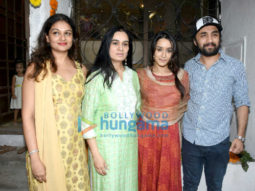 Shraddha Kapoor and family snapped during Ganesh Chaturthi celebrations⁠