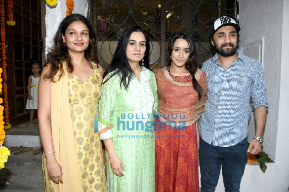 Shraddha Kapoor and family snapped during Ganesh Chaturthi celebrations Shraddha Kapoor and family snapped during Ganesh Chaturthi celebrations
