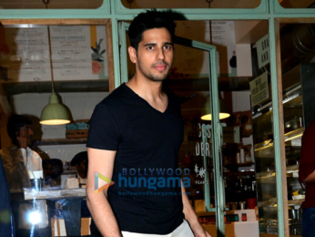 Sidharth Malhotra and Jacqueline Fernandez snapped at The Kitchen Garden today