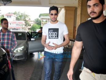 Sidharth Malhotra and Jacqueline Fernandez snapped at the promotions of 'A Gentleman'