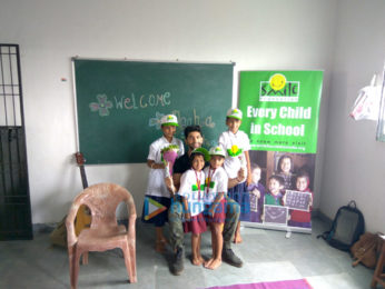 Taaha Shah snapped visiting the NGO Smile Foundation