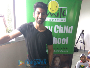 Taaha Shah snapped visiting the NGO Smile Foundation