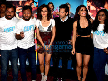 Varun Dhawan, Jacqueline Fernandez & Taapsee Pannu launch the trailer of 'Judwaa 2'