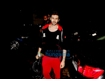 Varun Dhawan and Kartik Aaryan snapped at gym today