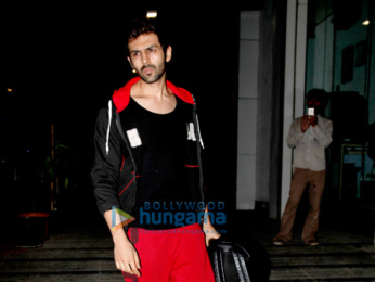 Varun Dhawan and Kartik Aaryan snapped at gym today