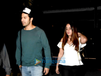 Varun Dhawan and Natasha Dalal snapped post dinner at Yautcha