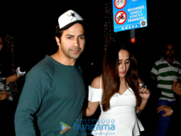 Varun Dhawan and Natasha Dalal snapped post dinner at Yauatcha