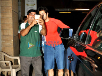 Varun Dhawan snapped post his gym session