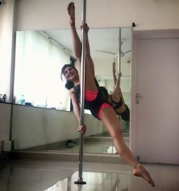 WOW! Here’s how Jacqueline Fernandez practices pole dancing at home