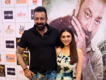 Cast of the film Bhoomi grace the press meet of the film in Delhi