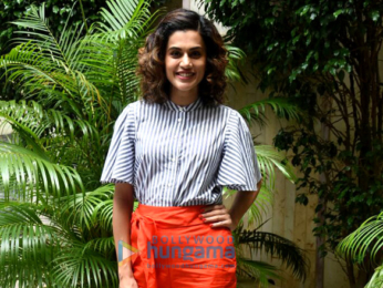 Varun Dhawan, Jacqueline Fernandez and Taapsee Pannu snapped at 'Judwaa 2' promotions