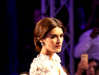 Sidharth Malhotra, Kriti Sanon and Karan Johar walk the ramp for Manish Malhotra's Design One show in Dubai