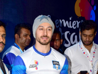Tiger Shroff and Sunny Leone at the launch of 'Premier Futsal Season 2'