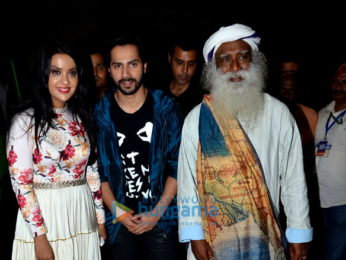 Varun Dhawan and Anupam Kher snapped at 'Rally For Rivers' event in Mumbai