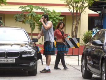 Aditya Roy Kapur and Nidhhi Agerwal snapped post gym
