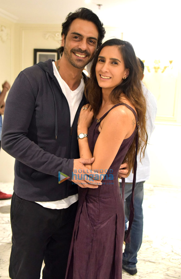 arjun rampal hosts a screening for close friends of his upcoming movie daddy 1