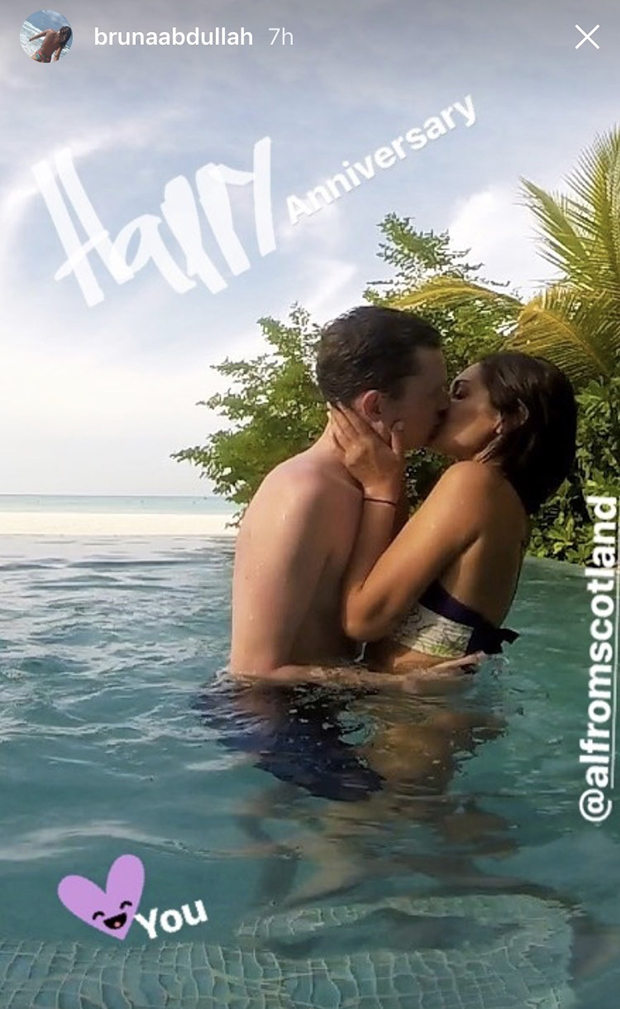 Bruna Abdullah spotted kissing her husband passionately in Mauritius