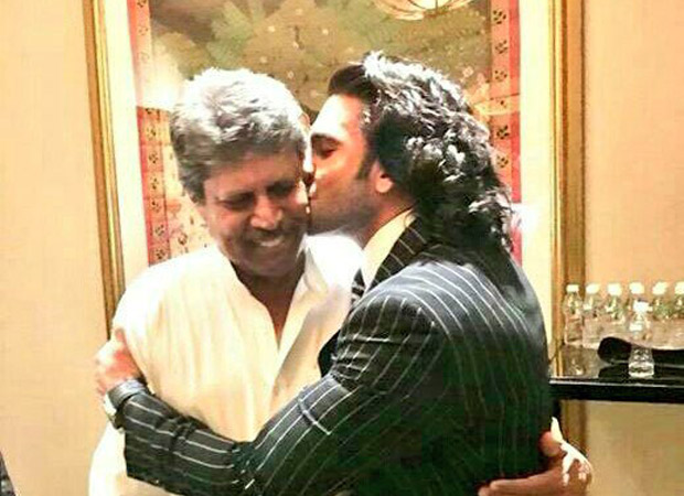 Check out Ranveer Singh’s gives a sweet kiss to Kapil Dev; dances with Srikkanth at '83 launch 0(2)