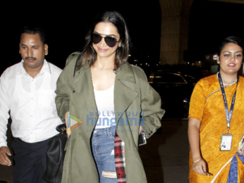 Deepika Padukone snapped leaving for Bangalore