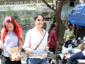 Genelia D'Souza snapped at The Kitchen Garden