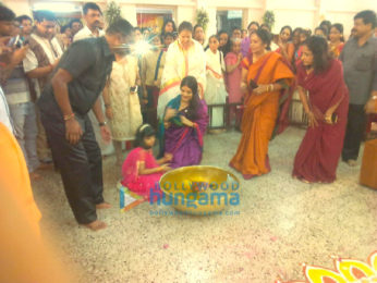 Aishwarya Rai Bachchan snapped at the Durga Puja festivities at Ramkrishna mission