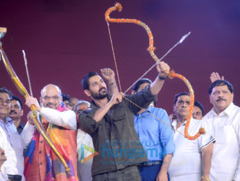 John Abraham snapped attending a Dussehra celebration in Delhi