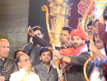 John Abraham snapped attending a Dussehra celebration in Delhi