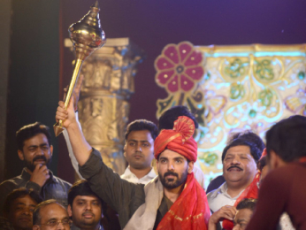 John Abraham snapped attending a Dussehra celebration in Delhi