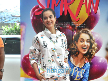 Kangna Ranaut attends the song launch of her film 'Simran' along with her brother and sister