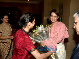 Kangna Ranaut snapped at a hotel in Mumbai suburbs