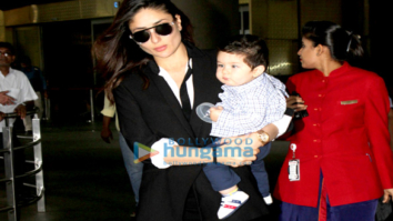 Kareena Kapoor Khan and baby Taimur Ali Khan snapped as they arrive from Delhi