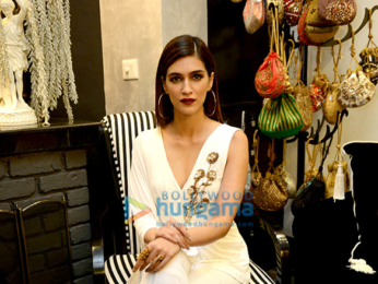 Kriti Sanon snapped during the preview of Sonaakshi Raaj's collection