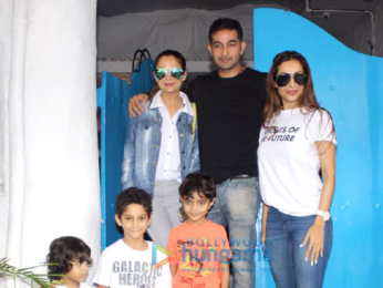 Malaika Arora and sister Amrita Arora snapped at Olive in Bandra