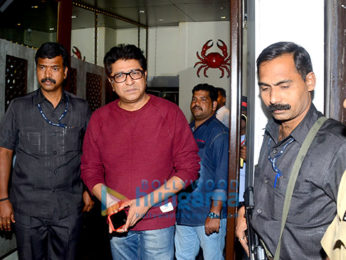Raj Thackeray and Sachin Tendulkar snapped at Bastian