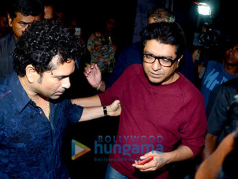 Raj Thackeray and Sachin Tendulkar snapped at Bastian