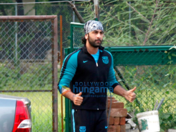 Ranbir Kapoor, Armaan Jain and others at football practice