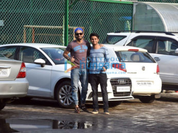 Ranbir Kapoor, Dino Morea and Aparshakti Khurana snapped at Football session in Mumbai