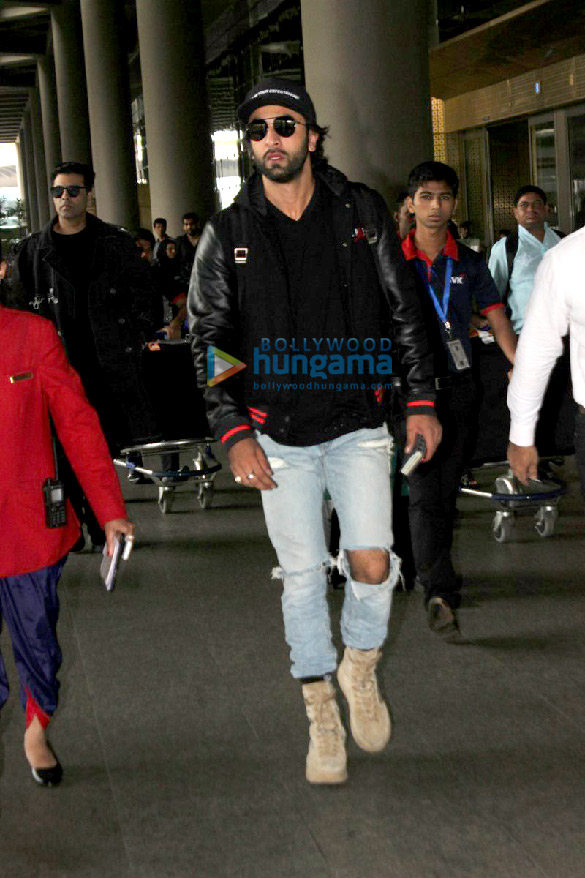 Ranbir Kapoor and Karan Johar snapped at the airport