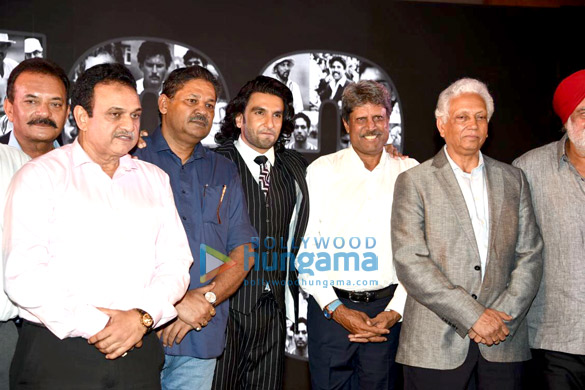 ranveer singh and kapil dev grace the launch of the film based on the 1983 world cup001