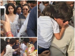 WATCH: Shah Rukh Khan, Suhana Khan, AbRam, Gauri Khan bid adieu to bappa during Ganpati Visarjan