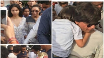 WATCH: Shah Rukh Khan, Suhana Khan, AbRam, Gauri Khan bid adieu to bappa during Ganpati Visarjan