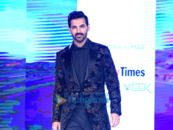 Sunny Leone and John Abraham walk the ramp at Bombay Times Fashion Week