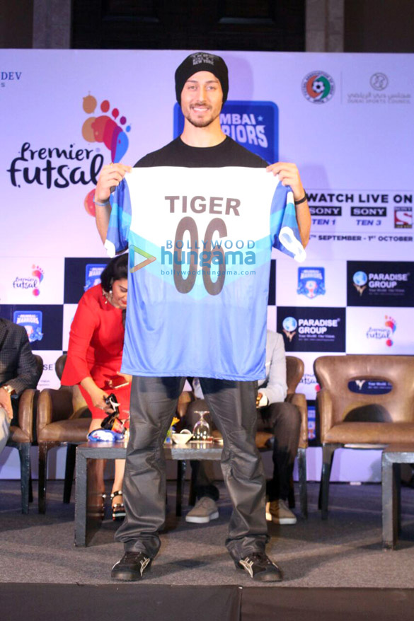 Tiger Shroff at ‘Premiere Futsal 2017’ press conference