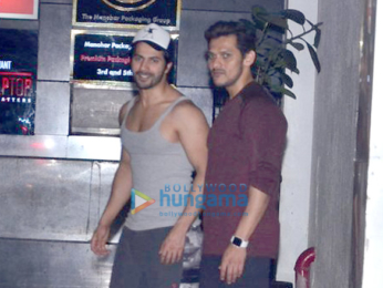 Varun Dhawan snapped with his gym trainer and friend in Bandra