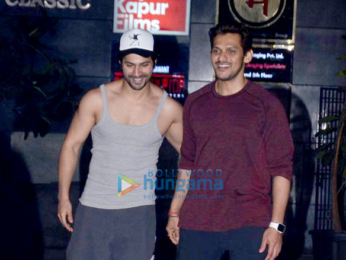 Varun Dhawan snapped with his gym trainer and friend in Bandra