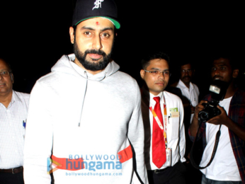 Varun Dhawan, Abhishek Bachchan and Taapsee Pannu snapped at the airport